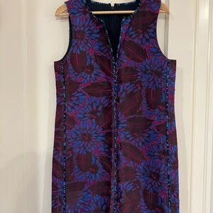 J. Crew Purple and Blue Floral Sheath Dress